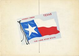 Front cover of 24-page booklet Howdy from Texas the Lone Star State