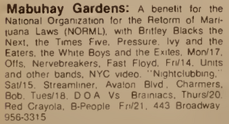 Listing in the San Francisco Bay Guardian[2]